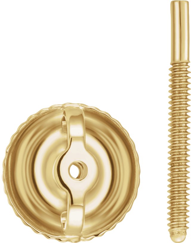 6.3 mm OD Threaded Earring Post & Back