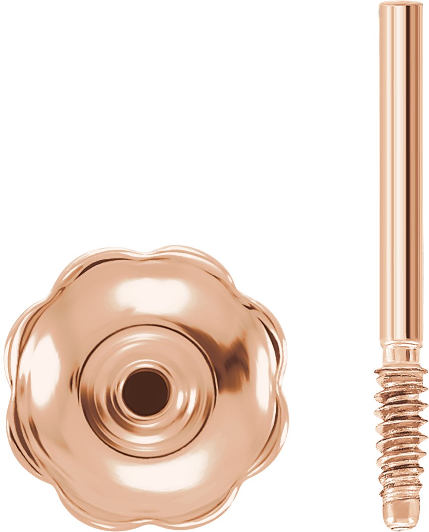 4.5 mm OD Baby Threaded Earring Post & Back Set