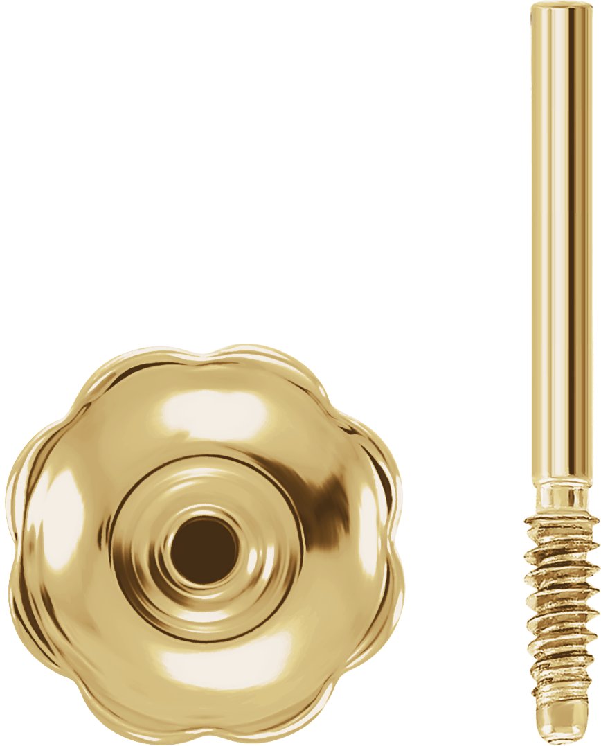 4.5 mm OD Baby Threaded Earring Post & Back Set