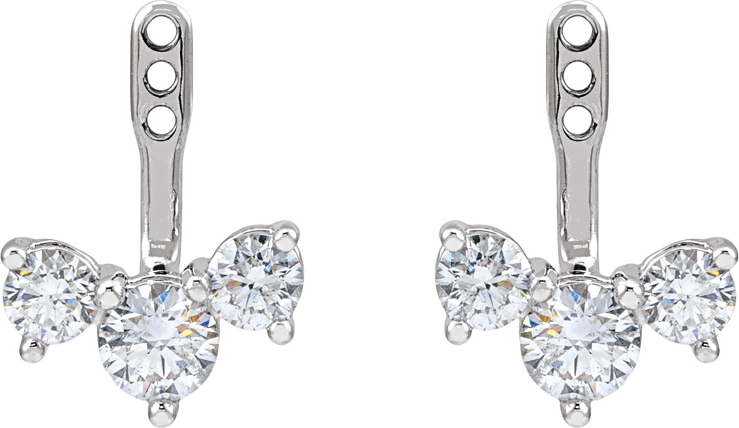 1 CTW Lab-Grown Diamond Earring Jackets view 2