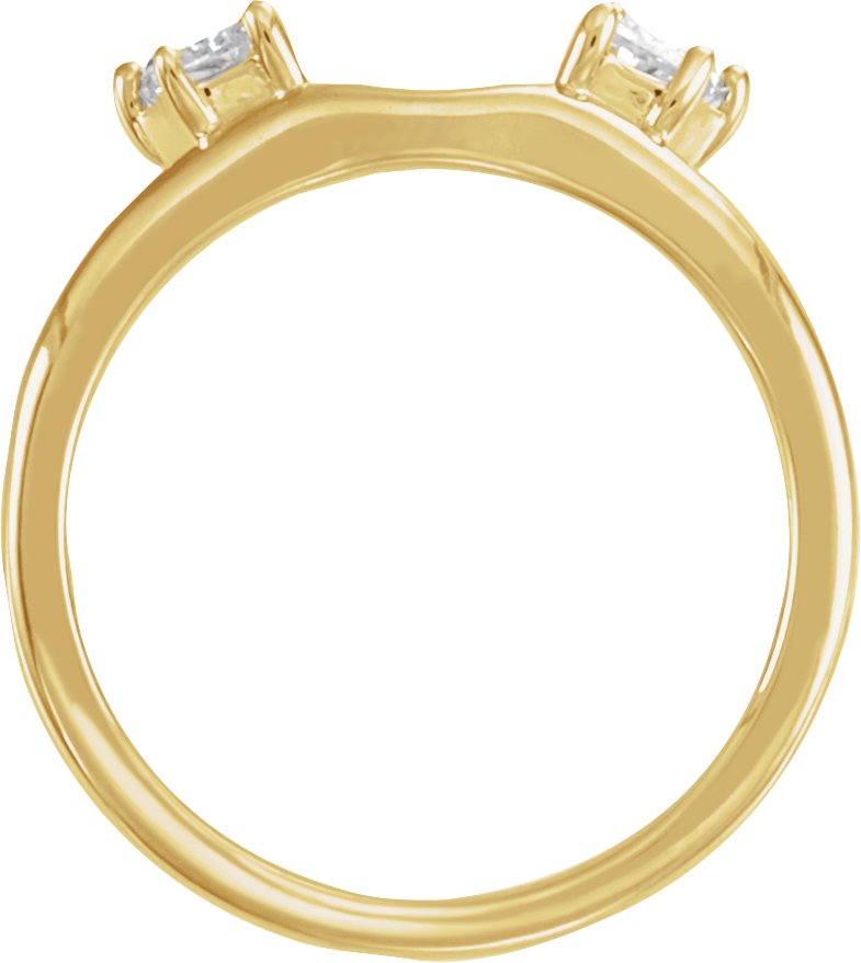 Alternative view of 1/2 CTW Lab-Grown Diamond Wrap-Style Ring Enhancer – 14K Yellow Gold
