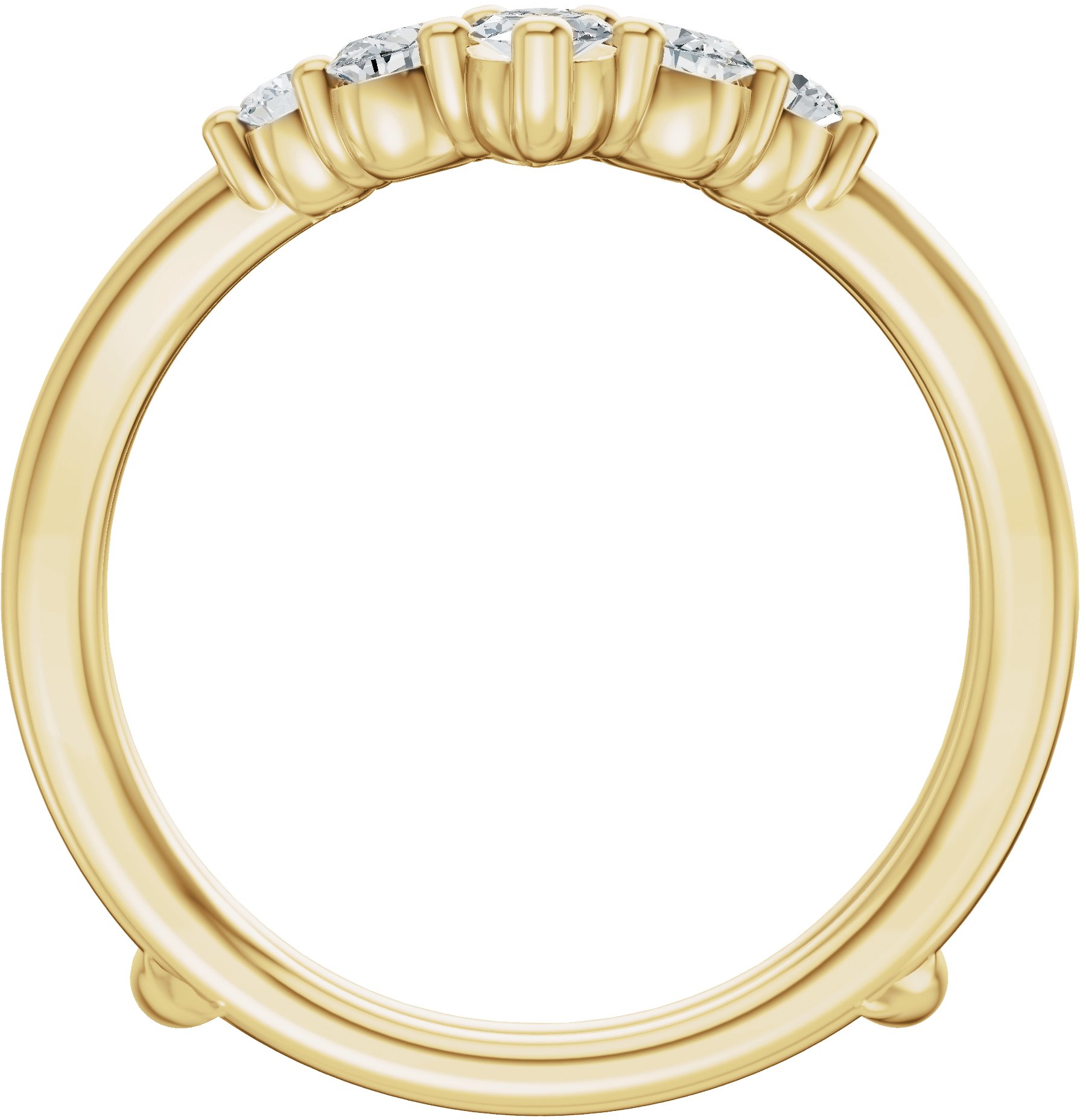 Alternative view of 9/10 CTW Natural Diamond Ring Guard – 14K Yellow Gold