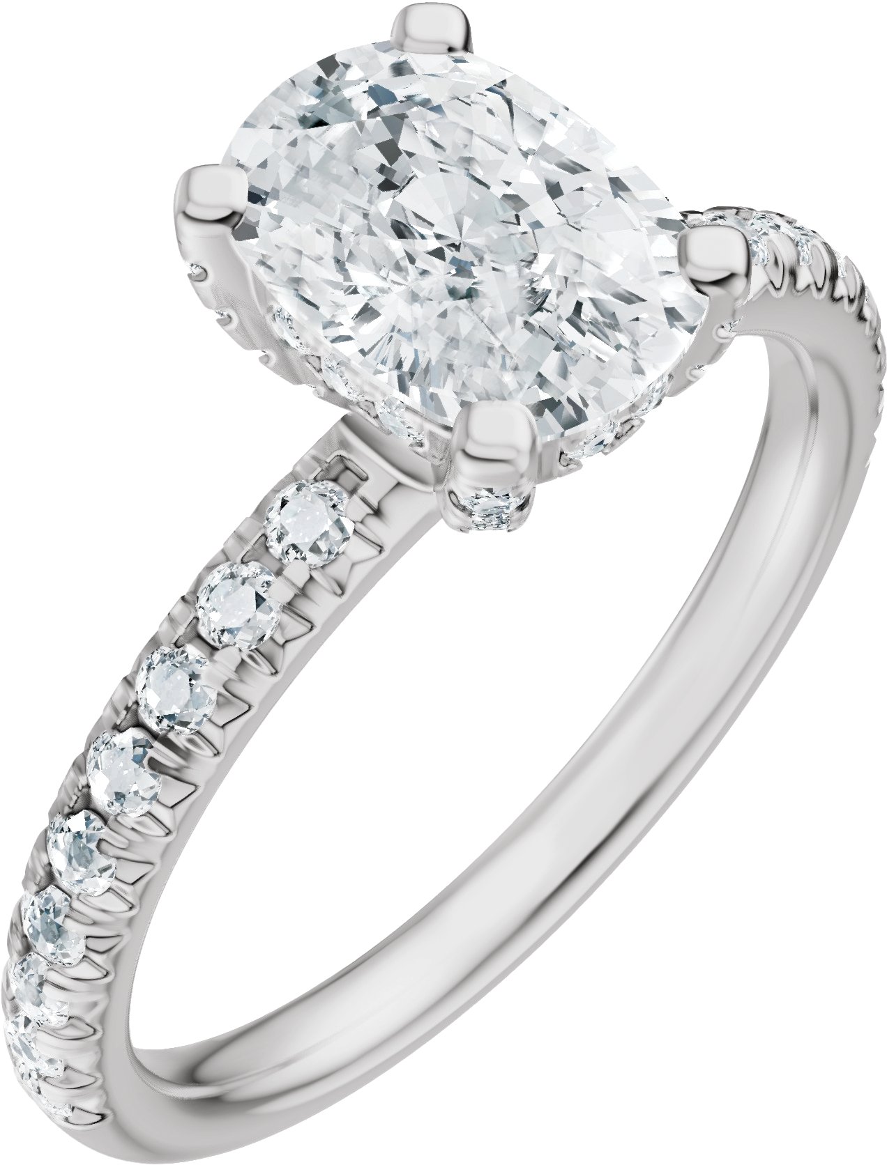 Hidden Halo-Style Engagement Ring or Band