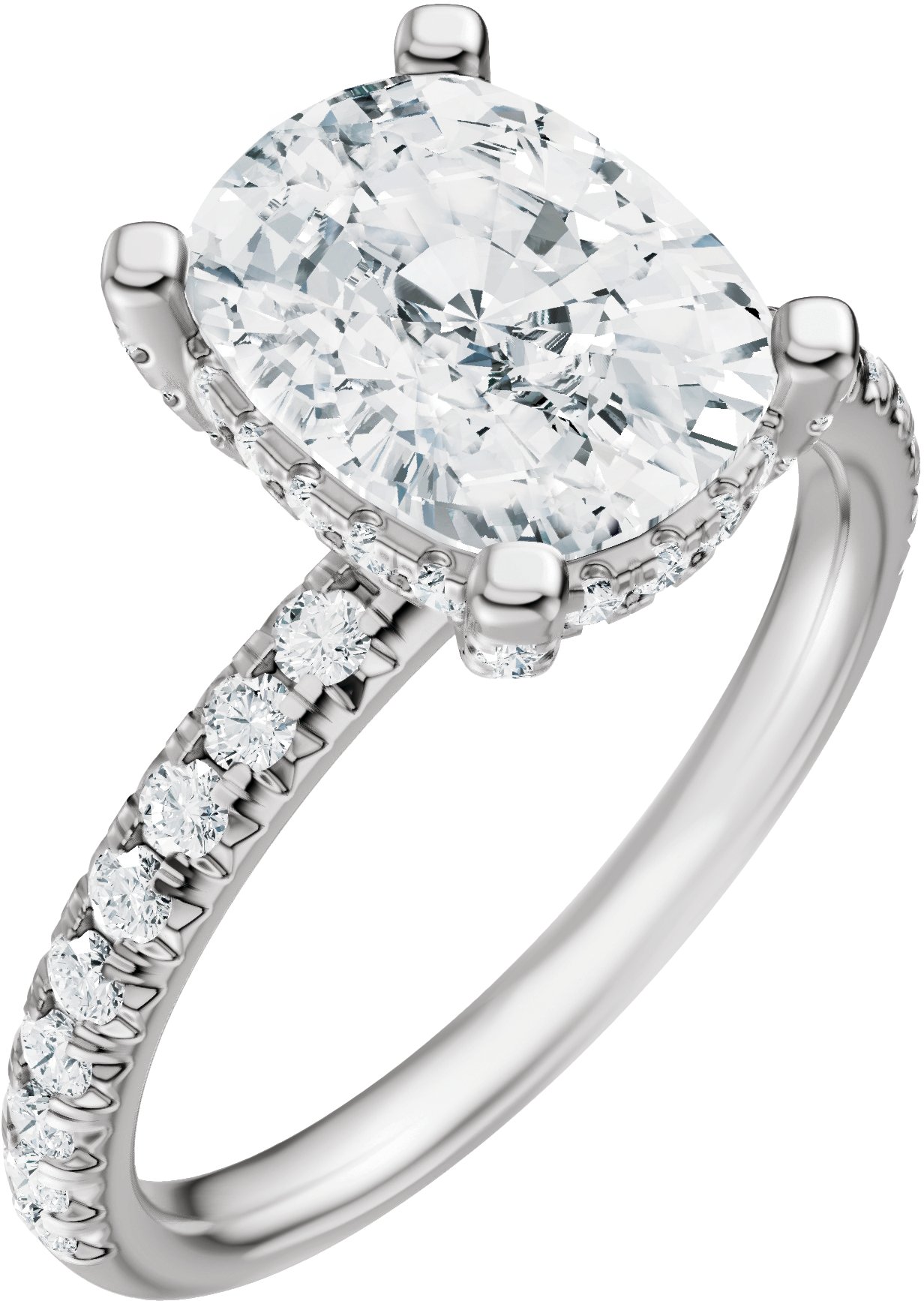 Hidden Halo-Style Engagement Ring or Band