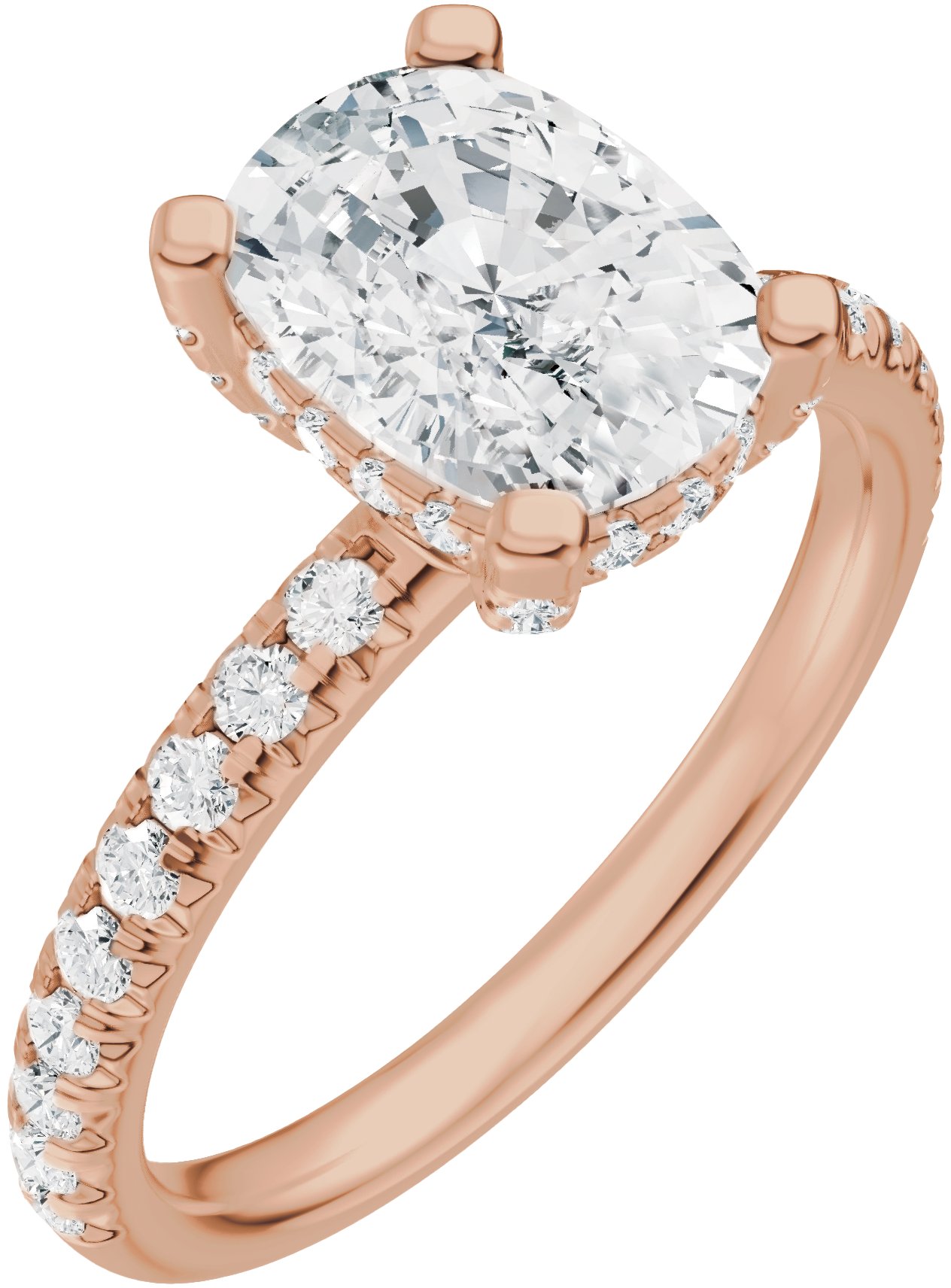 Hidden Halo-Style Engagement Ring or Band