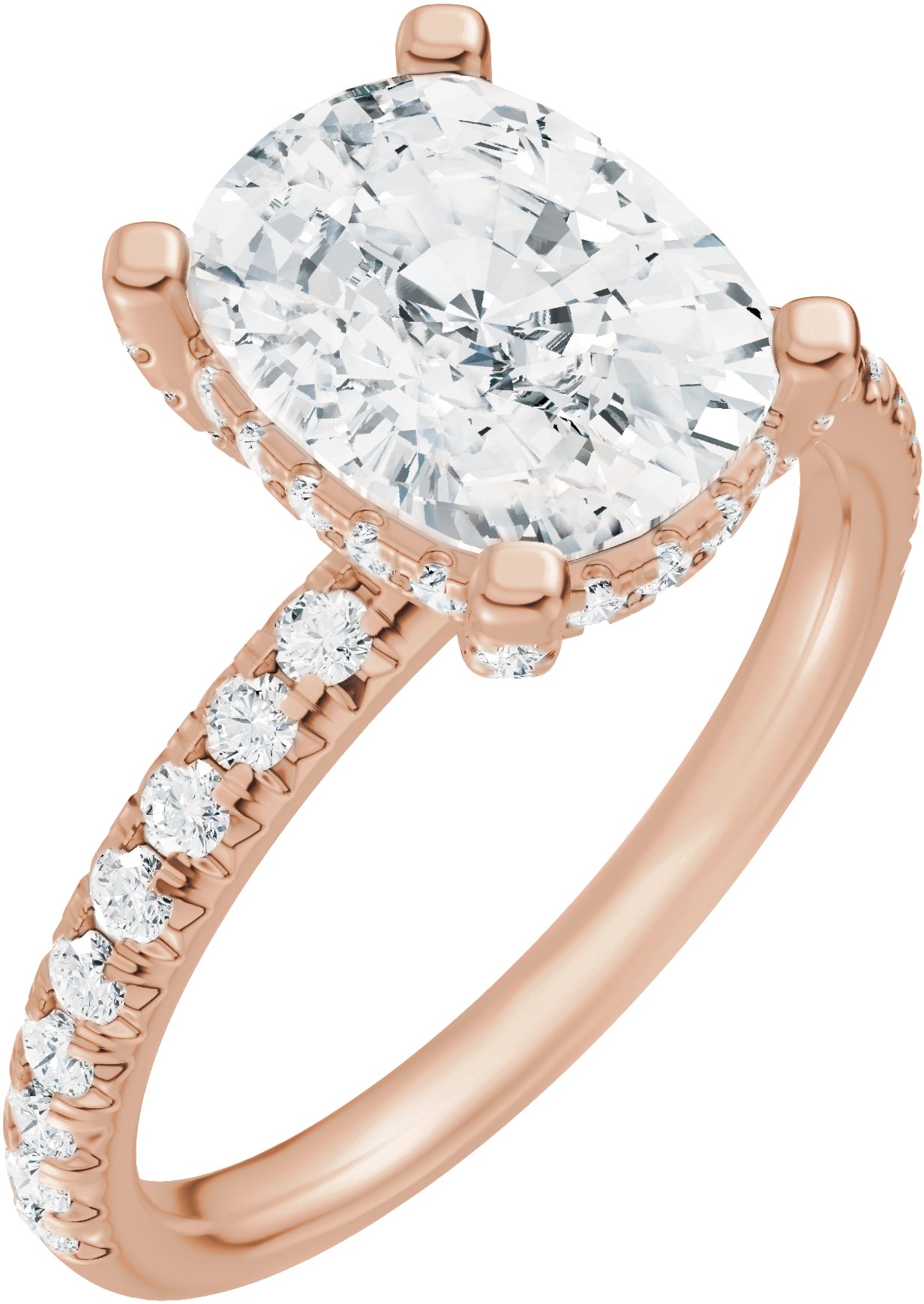 Hidden Halo-Style Engagement Ring or Band