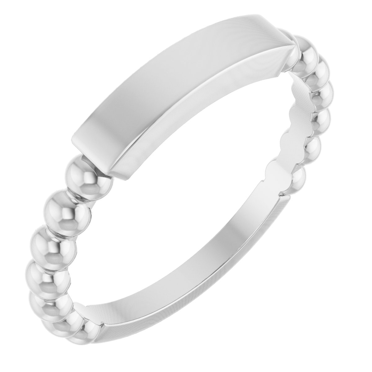 Engravable Beaded Ring
