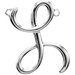 Sterling Silver Script Initial L Necklace Center