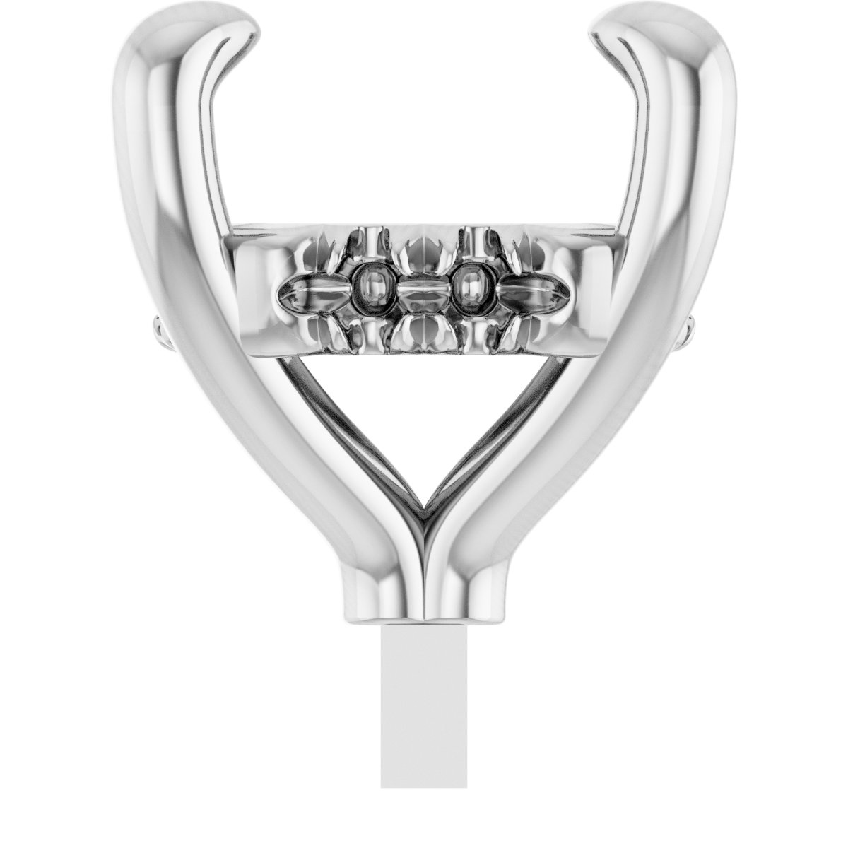 4-Prong Pre-Notched Claw Hidden Halo-Style Peg Setting