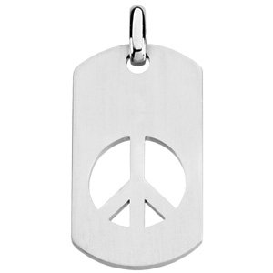 Peace Sign Dog Tag Pendant Ref. 2662437