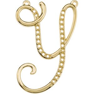 Script Initial Necklace Center