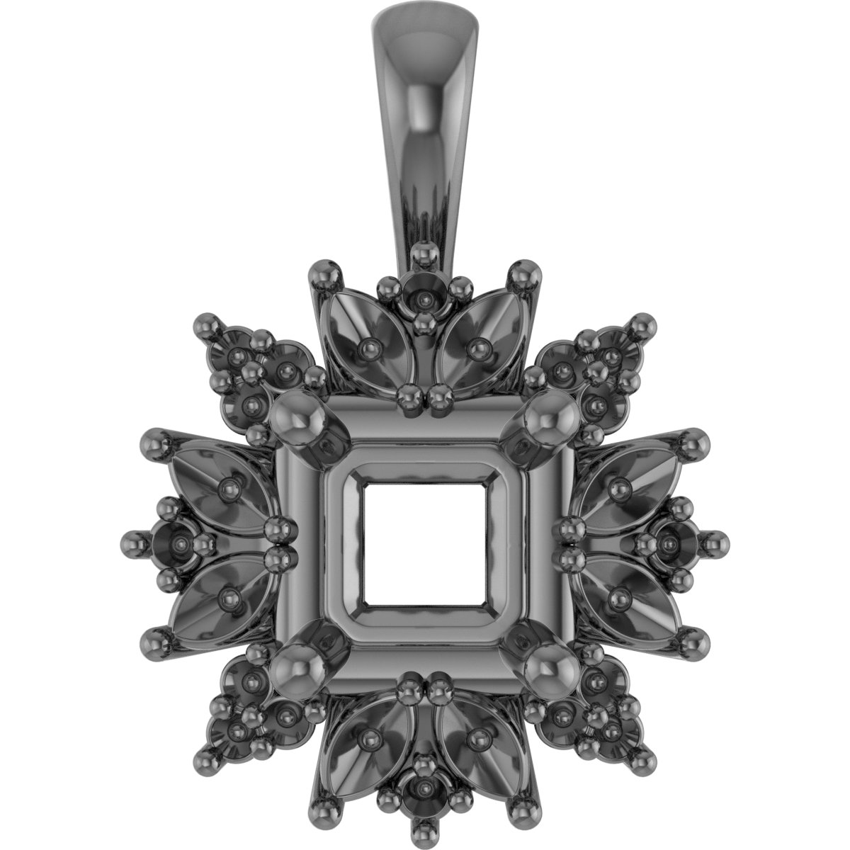 7x7 mm Square Pendant Mounting