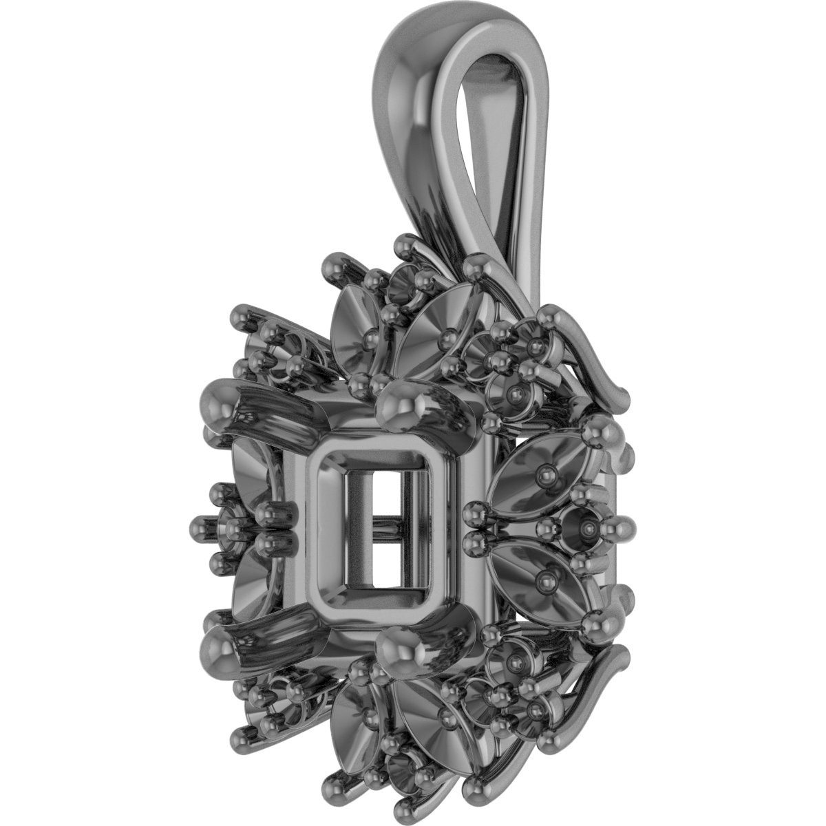 7x7 mm Square Pendant Mounting view 2