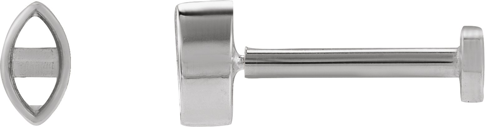 Marquise Bezel-Set Stud Earrings
