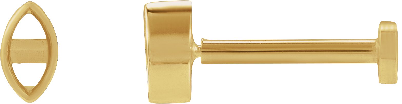 Marquise Bezel-Set Stud Earrings