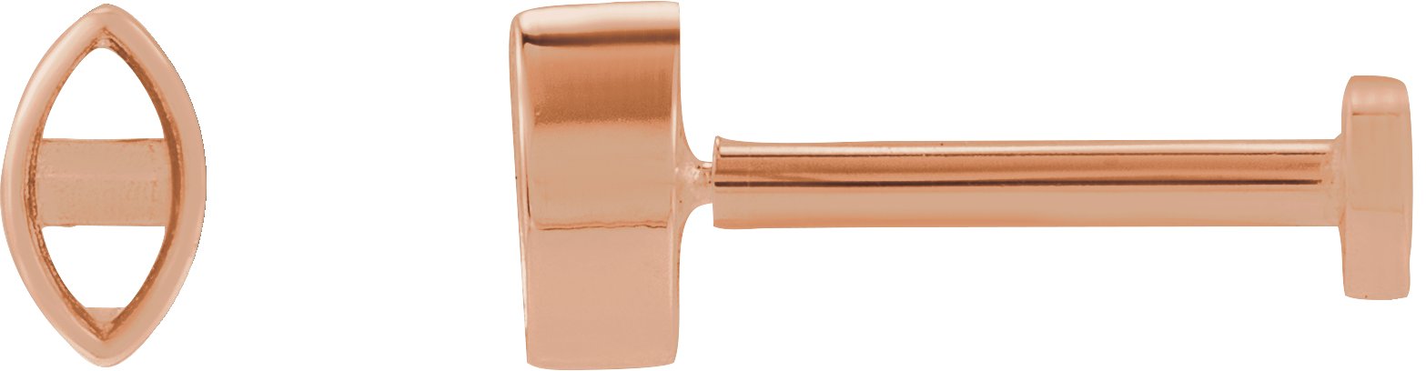 Marquise Bezel-Set Stud Earrings