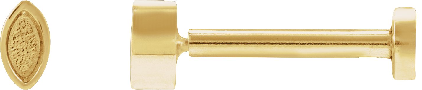 Marquise Bezel-Set Stud Earrings