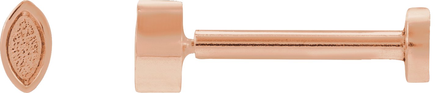 Marquise Bezel-Set Stud Earrings