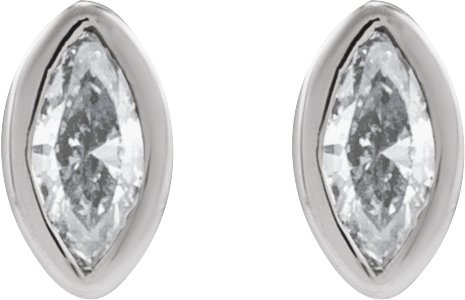 .03 CT Natural Diamond Press Fit Back Stud Earring view 2