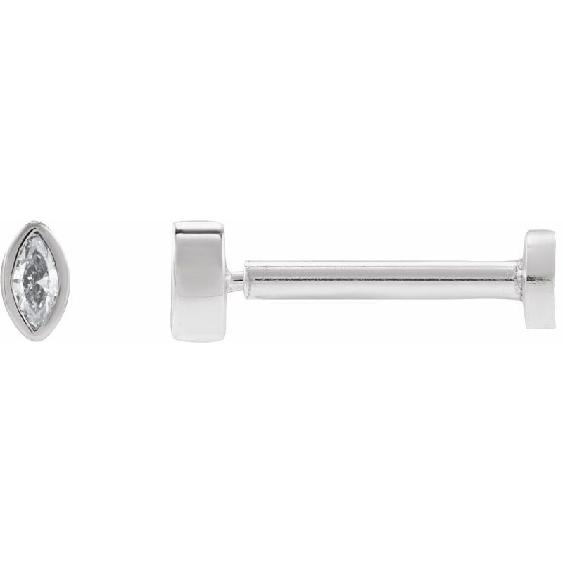 Marquise Bezel-Set Stud Earrings
