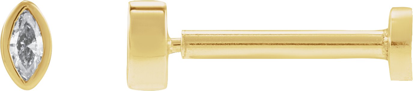 Marquise Bezel-Set Stud Earrings
