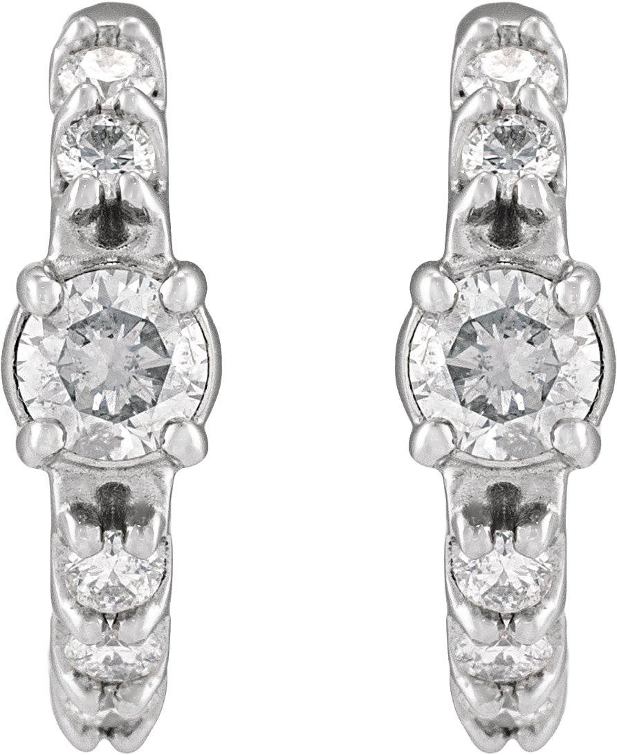 Alternative view of Accented Hoop Earrings