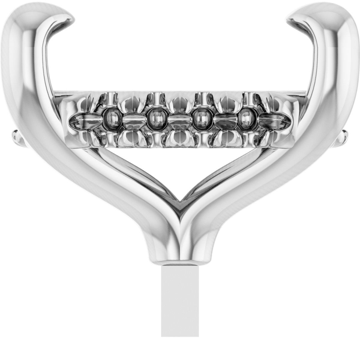 4-Prong Pre-Notched Claw Hidden Halo-Style Peg Setting