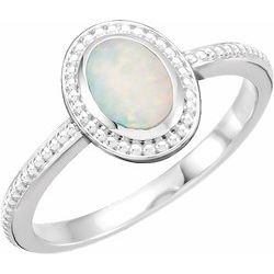 Opal Beaded Design Ring or Mounting