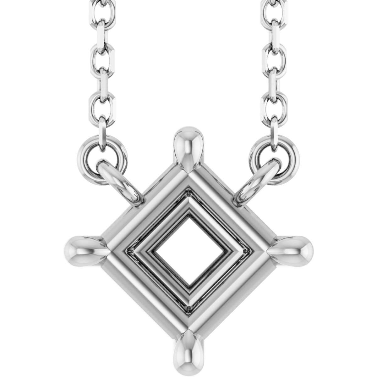 Solitaire Claw-Prong Necklace or Center