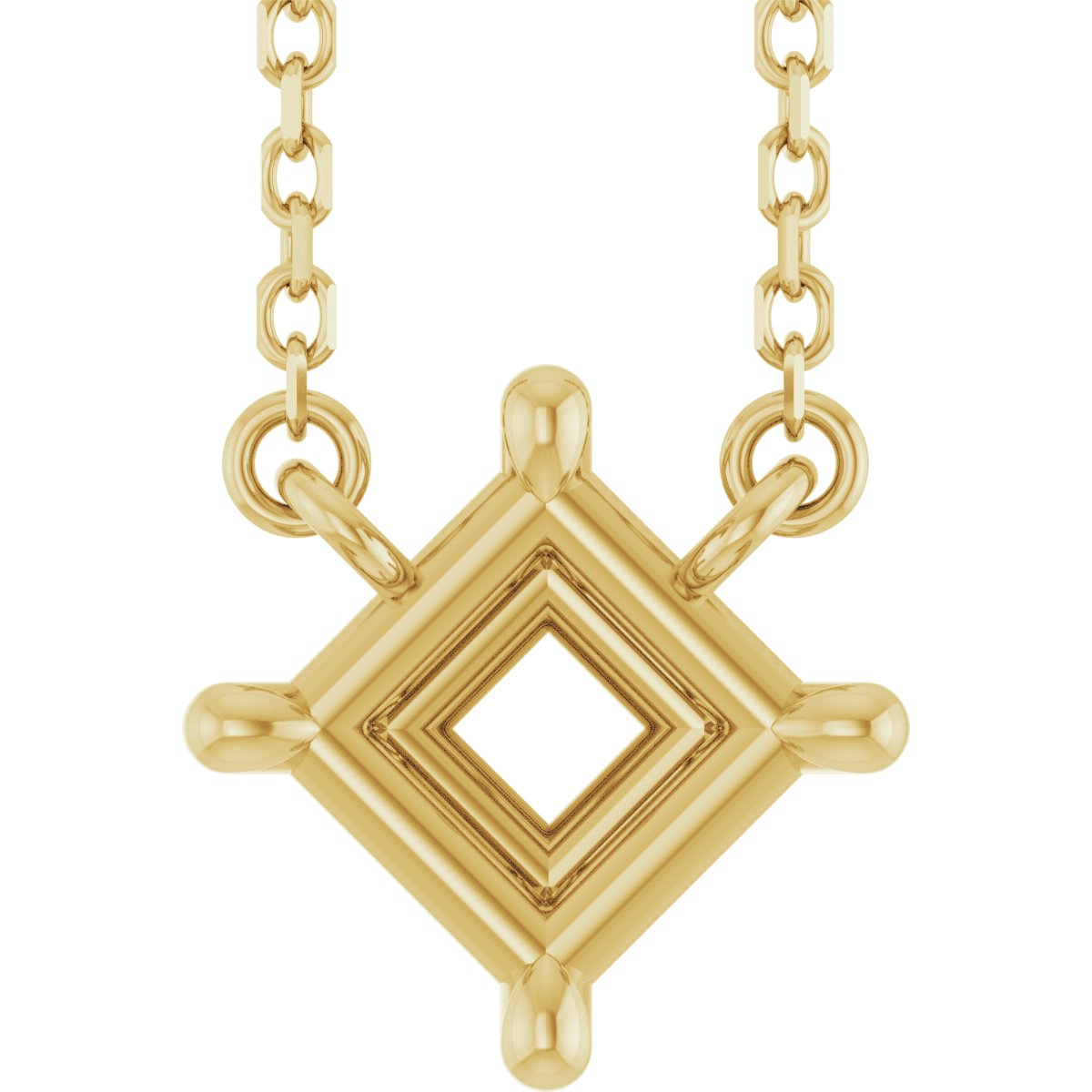 Solitaire Claw-Prong Necklace or Center