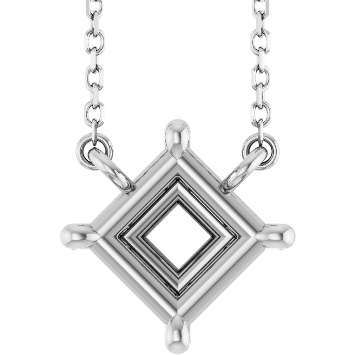 Solitaire Claw-Prong Necklace or Center