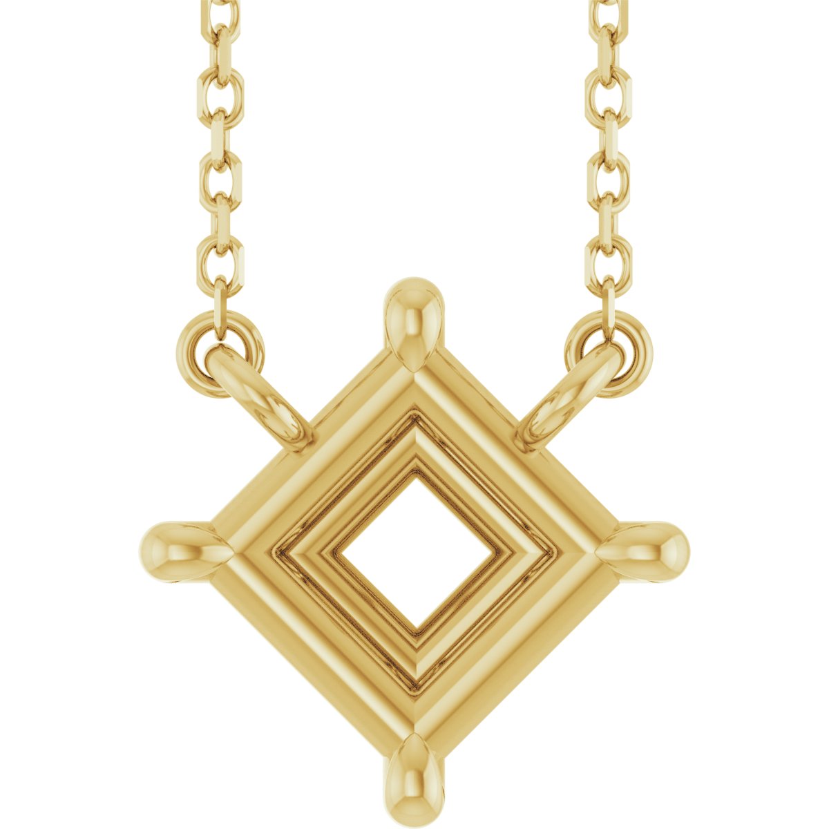 Solitaire Claw-Prong Necklace or Center