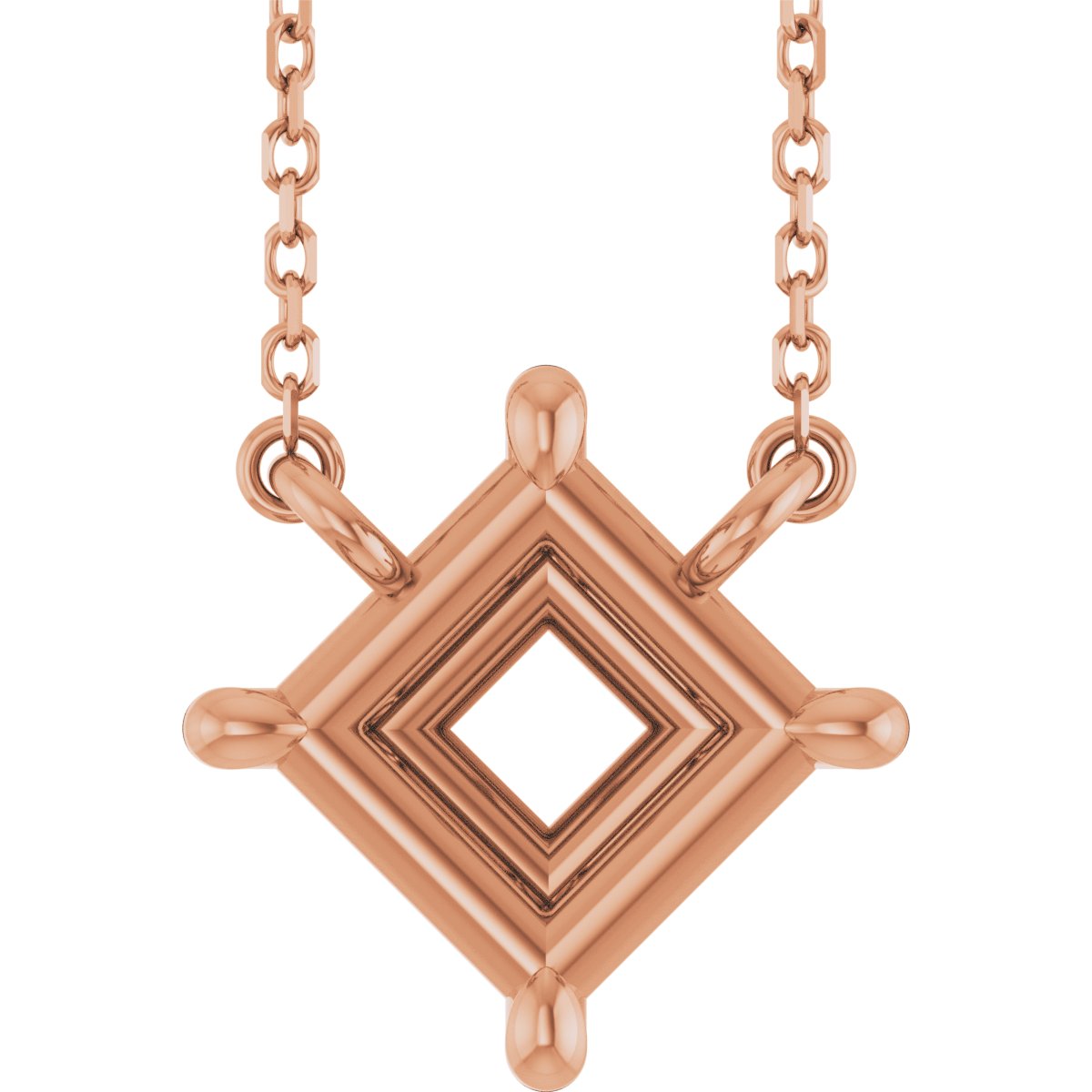 Solitaire Claw-Prong Necklace or Center