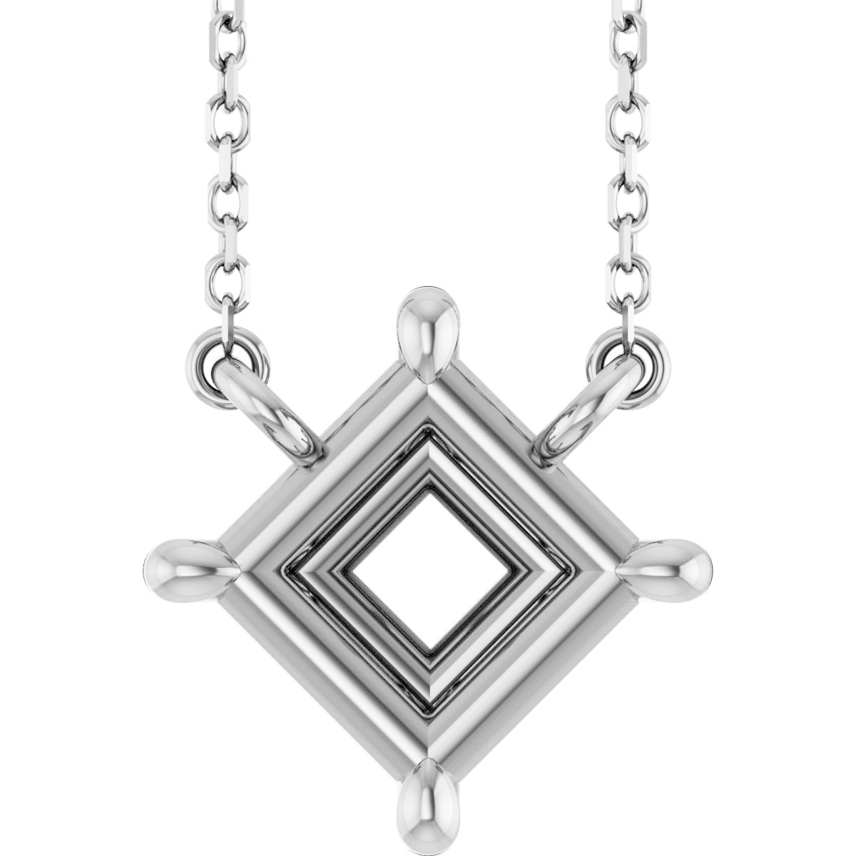Solitaire Claw-Prong Necklace or Center