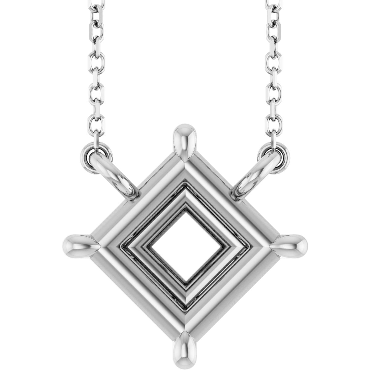 Solitaire Claw-Prong Necklace or Center