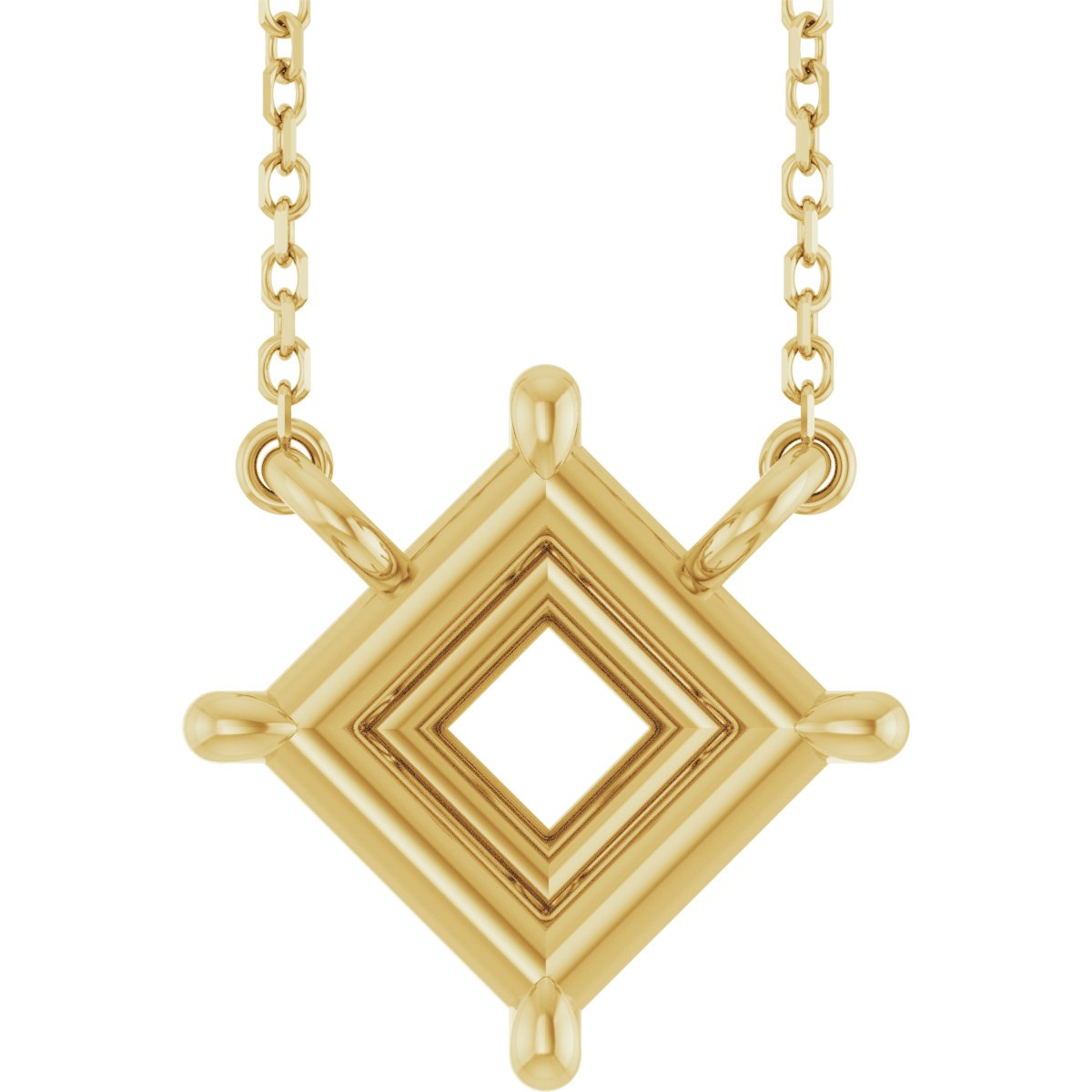 Solitaire Claw-Prong Necklace or Center