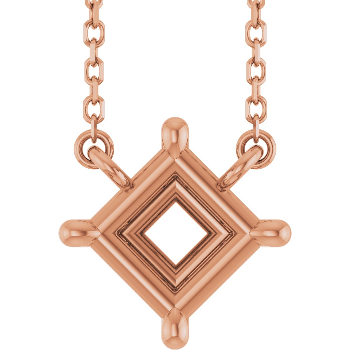 Solitaire Claw-Prong Necklace or Center