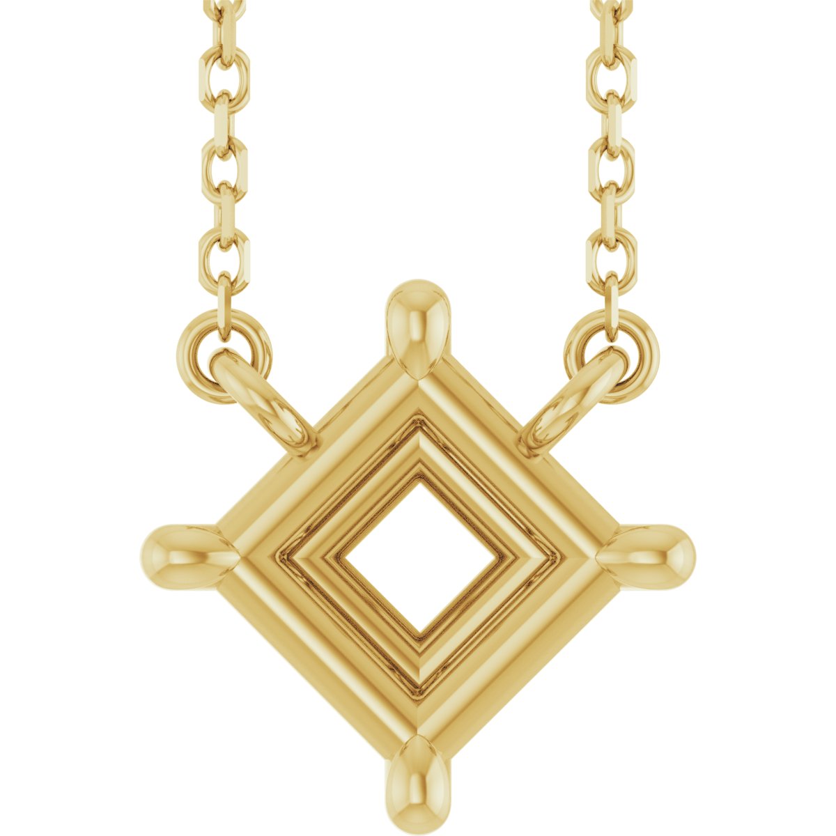 Solitaire Claw-Prong Necklace or Center