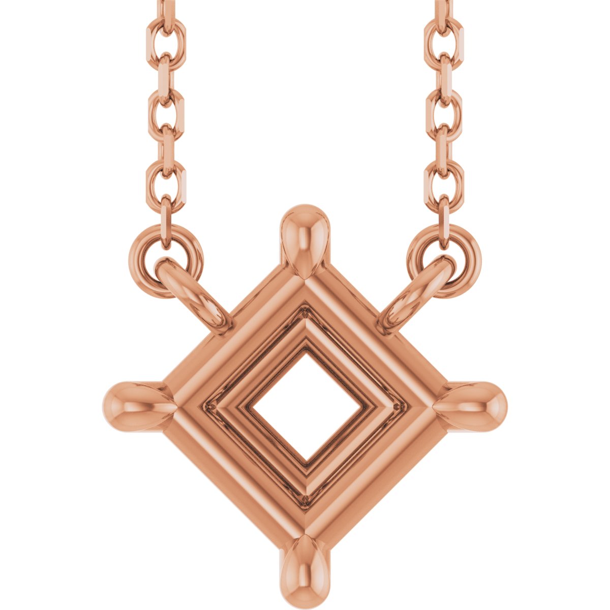 Solitaire Claw-Prong Necklace or Center
