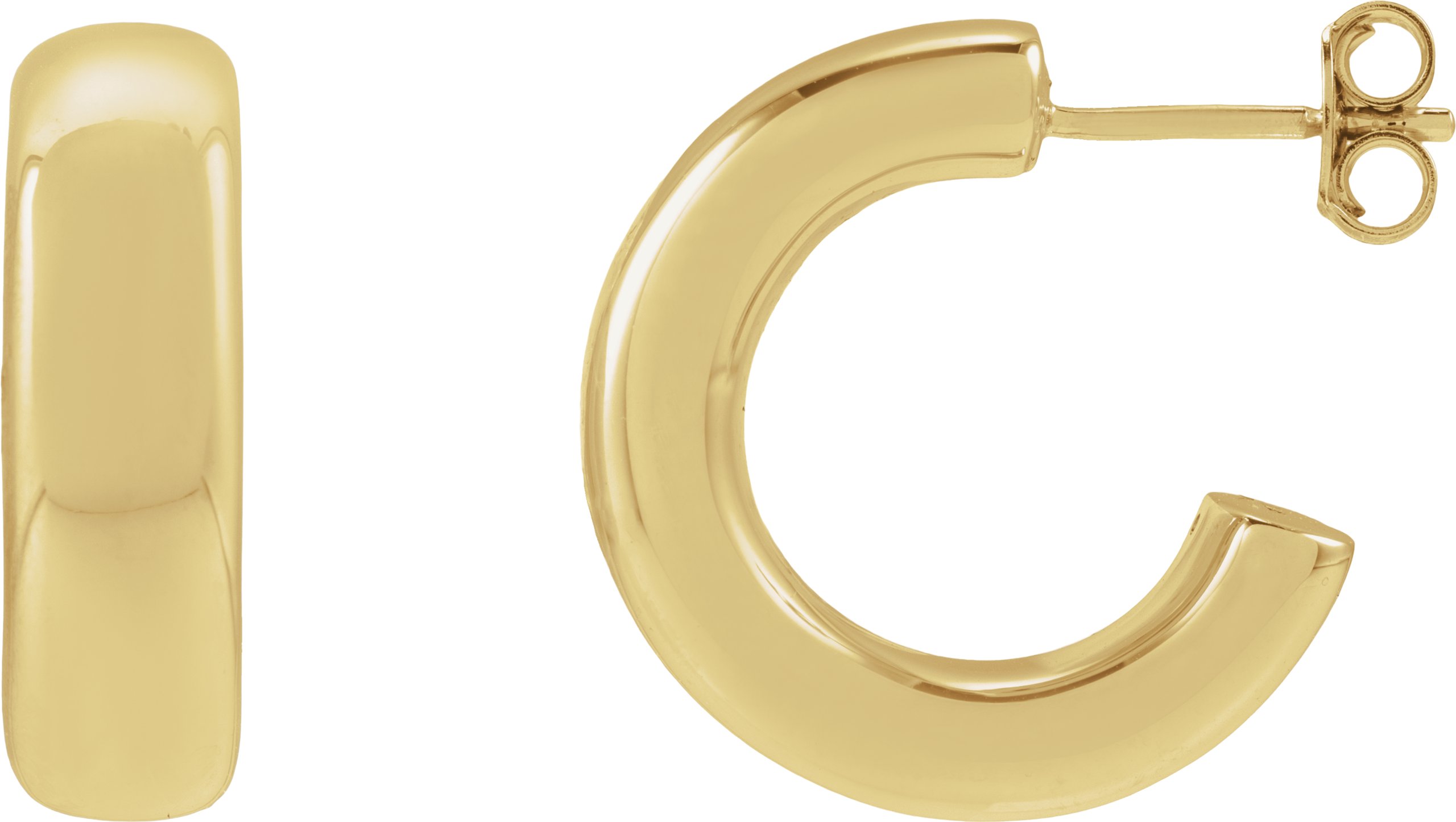Electroform Puffed Hoop Earrings