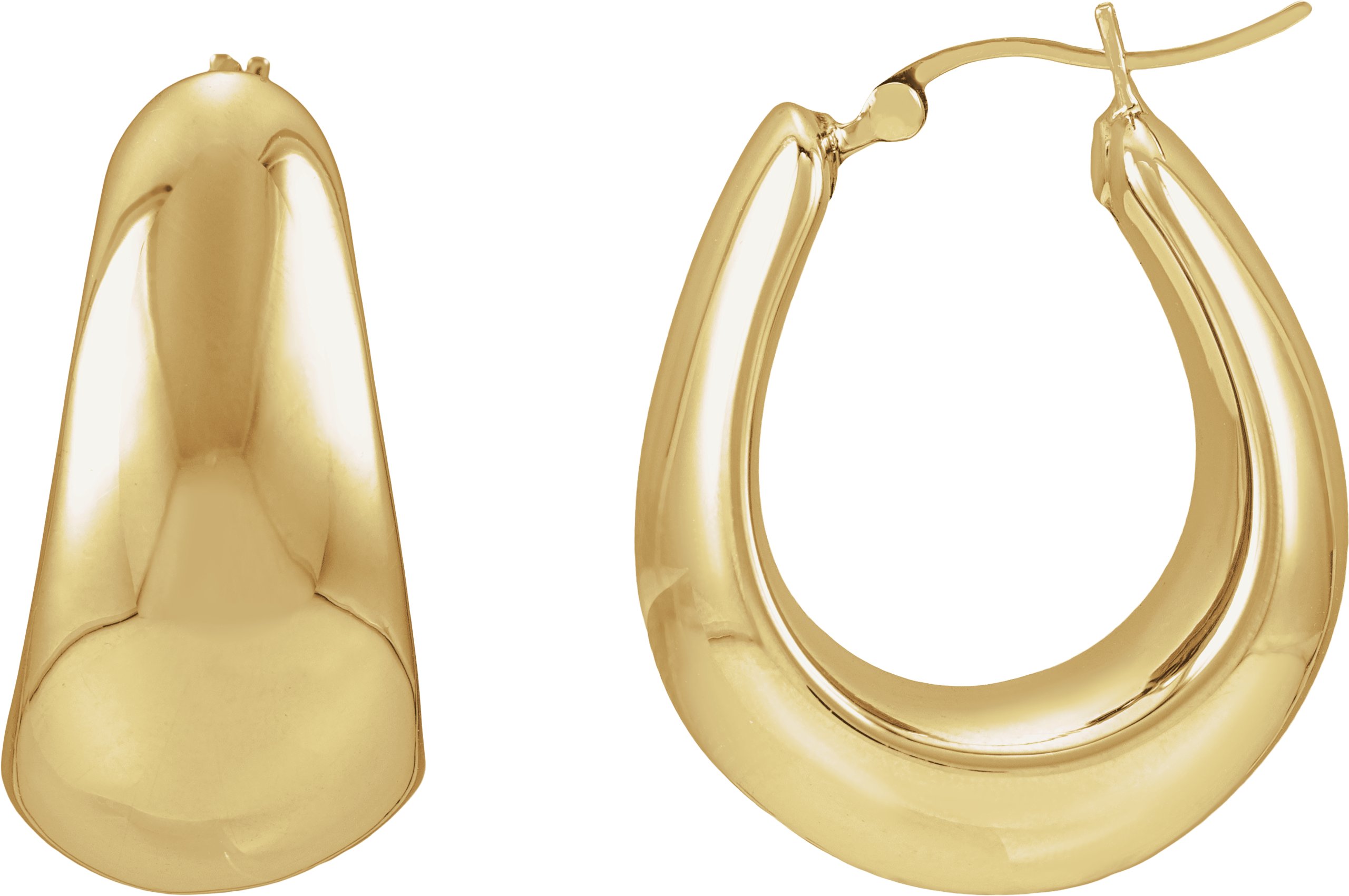 Puffed Hoop Earrings