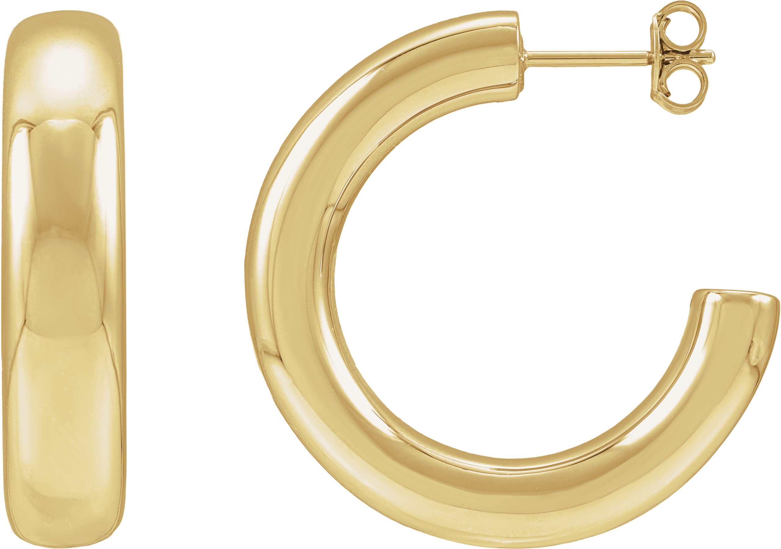 Electroform Puffed Hoop Earrings
