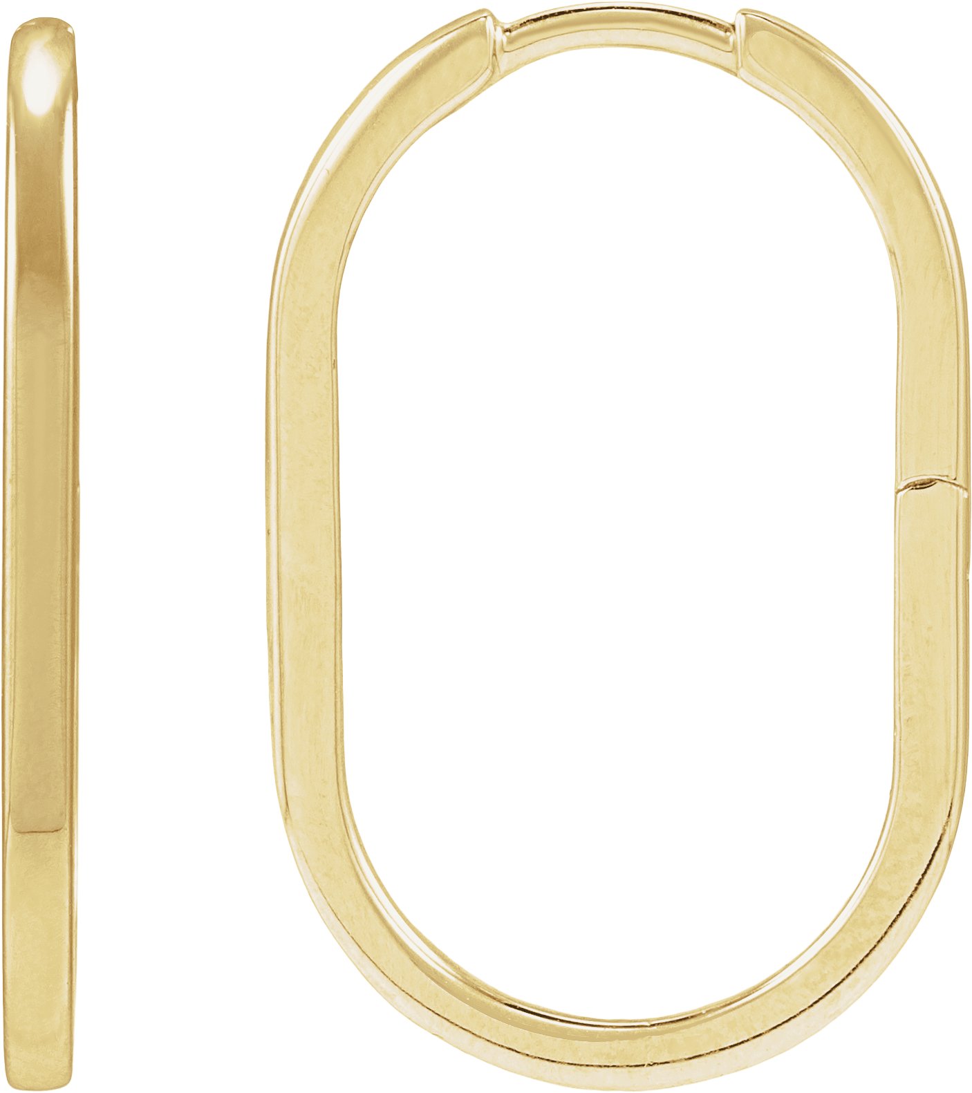 Elongated Hoop Earrings