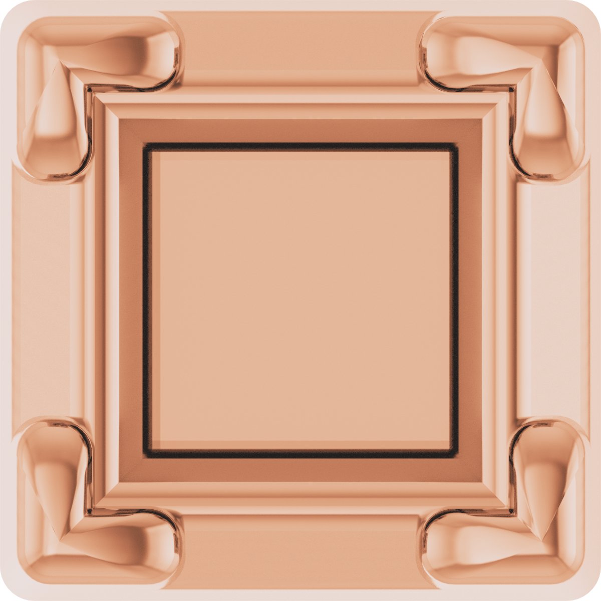 Square V-Prong Lightweight Earring Setting