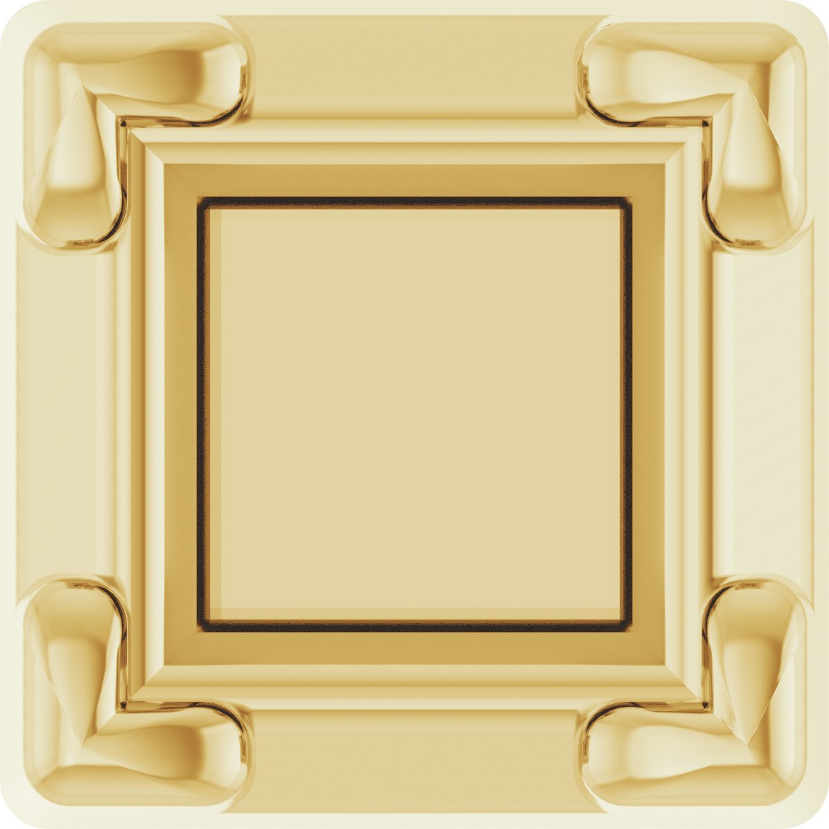 Square V-Prong Lightweight Earring Setting