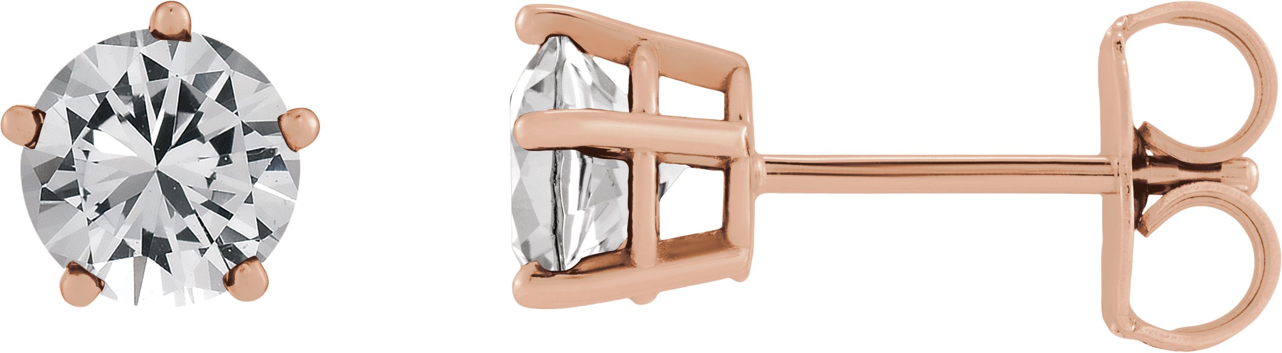 Solitaire Stud Earrings