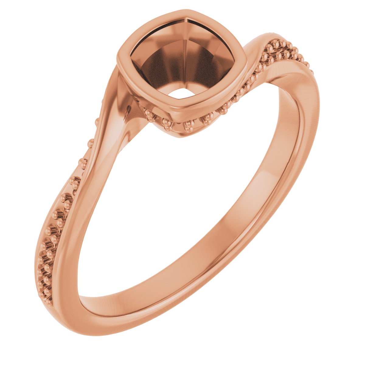 Bezel-Set Accented Engagement Ring