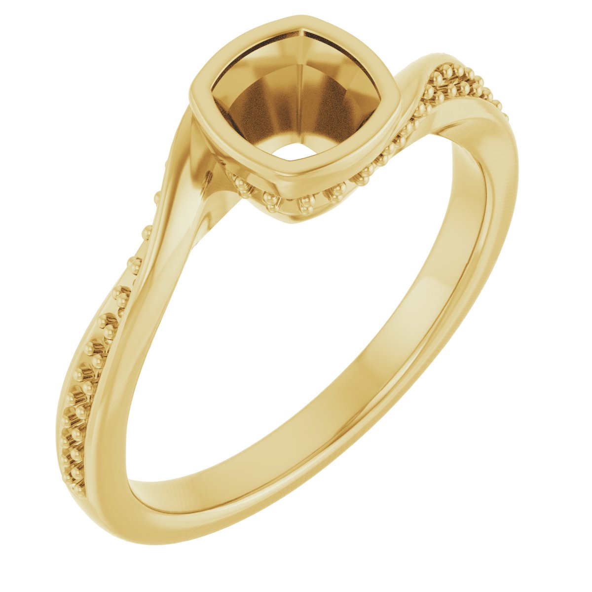 Bezel-Set Accented Engagement Ring