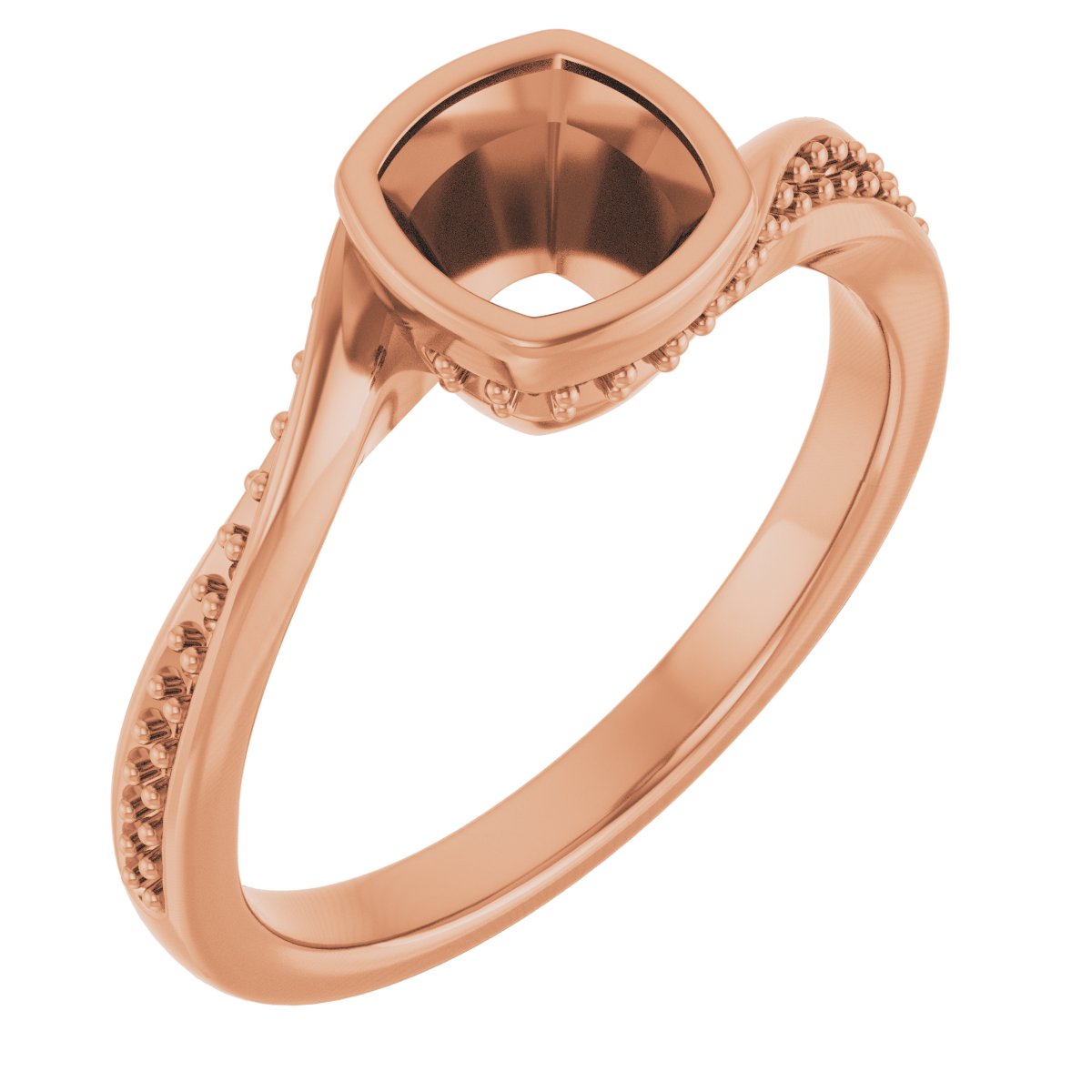 Bezel-Set Accented Engagement Ring