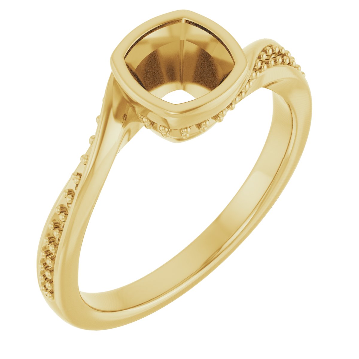 Bezel-Set Accented Engagement Ring
